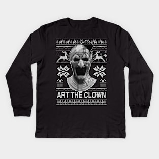 Art The Clown Ugly Christmas Kids Long Sleeve T-Shirt